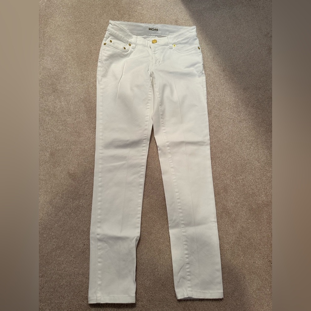 Michael Kors skinny white jeans